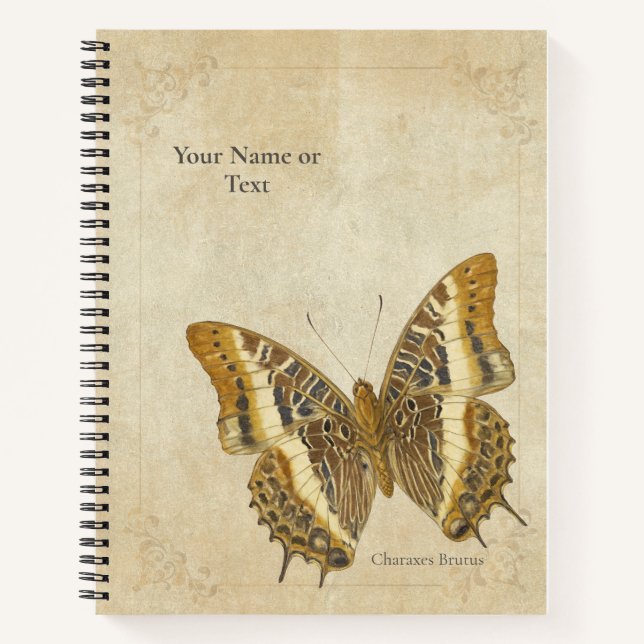 The White-Barred Emperor (Charaxes Brutus) Notebook (Front)