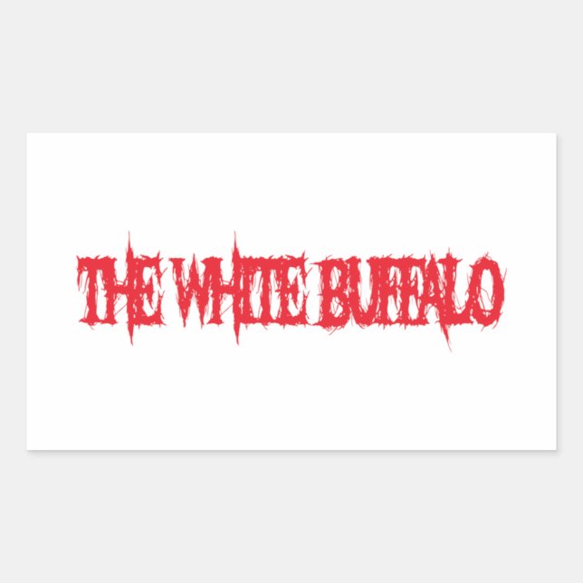 the white buffalo band rectangular sticker (Front)