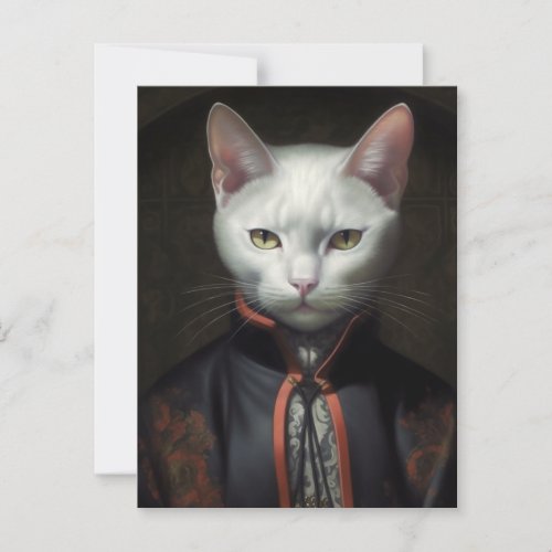 The White Cat Postcard