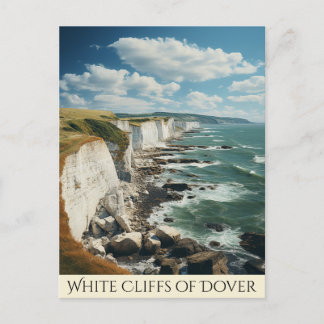 The White Cliffs Drawing | Dover England  Postcard