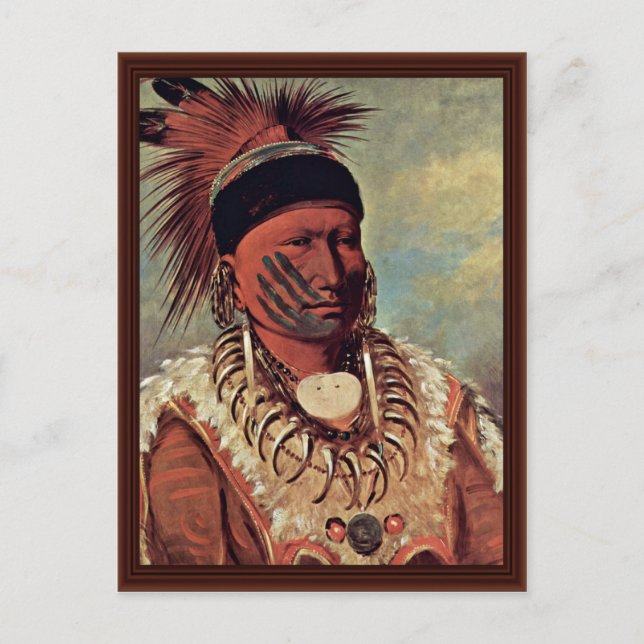The White Cloud Head Chief Of The Iowa Postcard (Front)