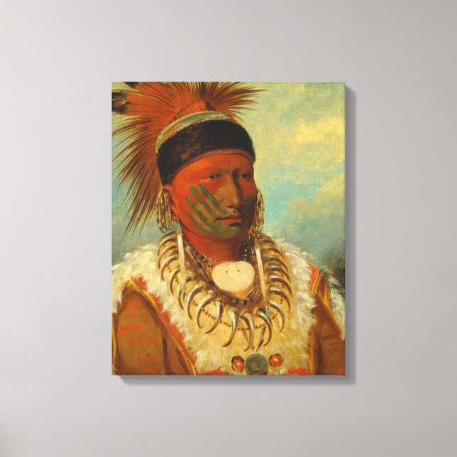 The White Cloud, Head Chief of the Iowas Canvas Print (Front)