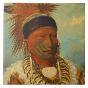 The White Cloud, Head Chief of the Iowas Ceramic Tile