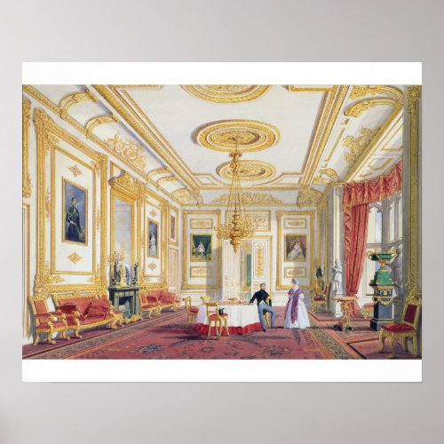 The White Drawing Room at Windsor Castle color l Poster