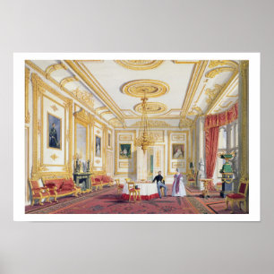 The White Drawing Room at Windsor Castle (colour l Poster