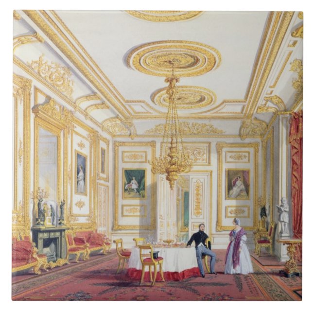 The White Drawing Room at Windsor Castle (colour l Tile (Front)