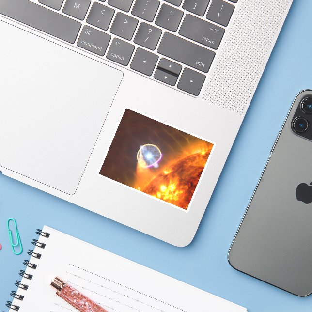 The White Dwarf Star In V407 Cygni Sticker (Laptop w/ iPhone)