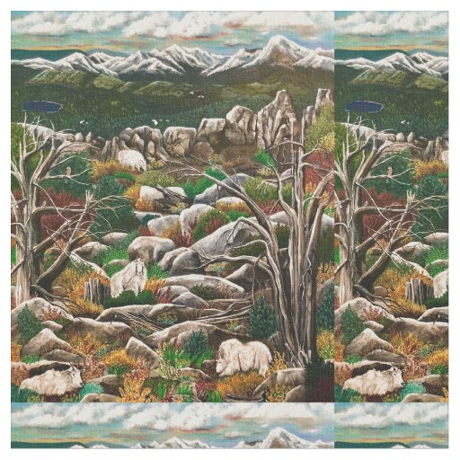 The White Goats of Mount Ireland Fabric