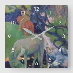 The White Horse, Gauguin Square Wall Clock
