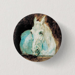The White Horse Gazelle Henri de Toulouse-Lautrec Button