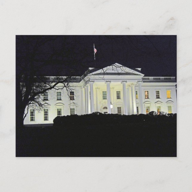 The White House at Night Washington DC 002 Postcard (Front)