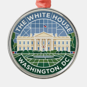 The White House District of Columbia Metal Ornament