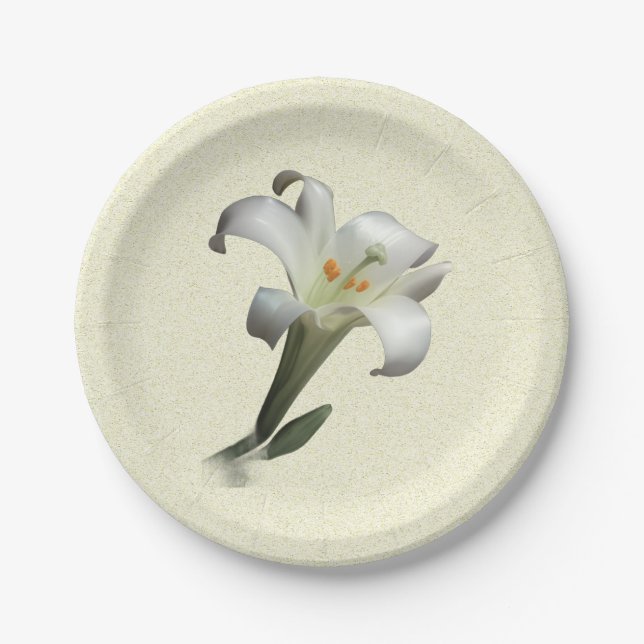 The White Lily - Paper Plates (Front)