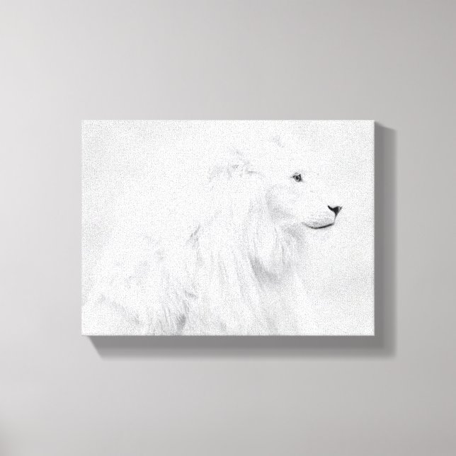 the white lion canvas print (Front)