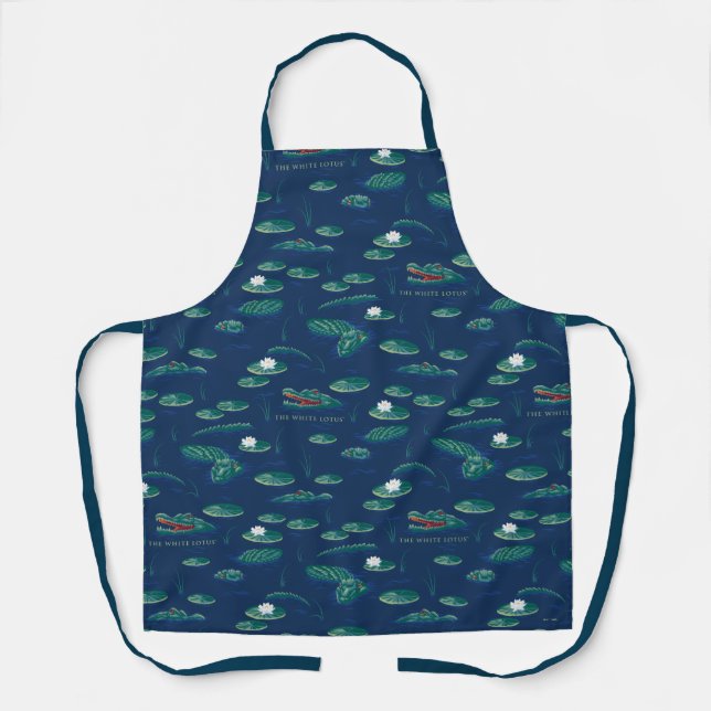 The White Lotus Alligator Lagoon Pattern Apron (Front)