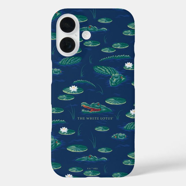 The White Lotus Alligator Lagoon Pattern Case-Mate iPhone Case (Back)