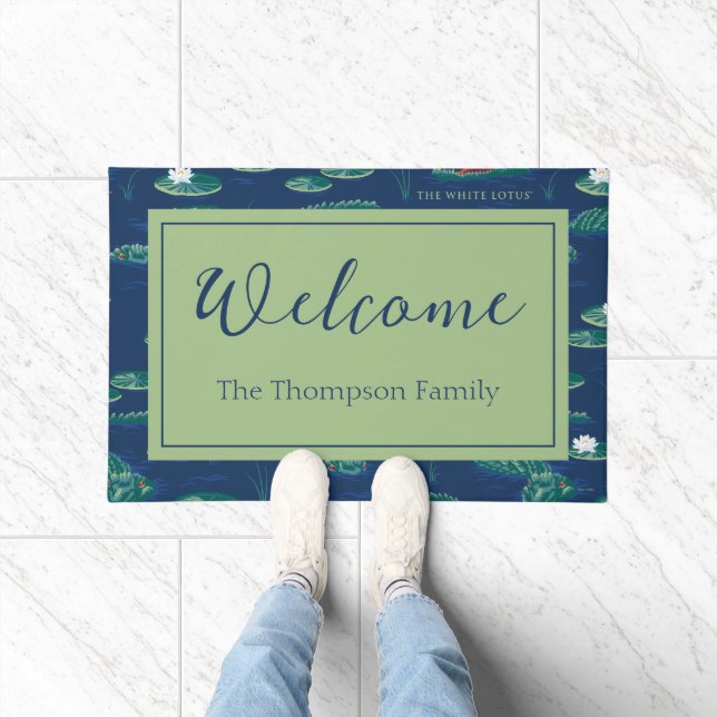 The White Lotus Alligator Lagoon Pattern Doormat (Indoor)