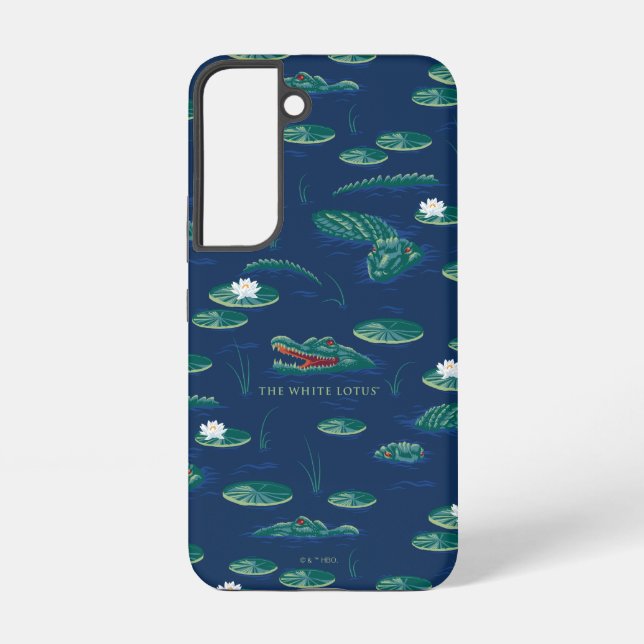 The White Lotus Alligator Lagoon Pattern Samsung Galaxy Case (Back)