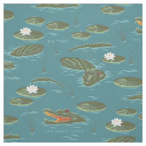 The White Lotus Alligator Waters Pattern Fabric