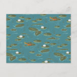 The White Lotus Alligator Waters Pattern Postcard