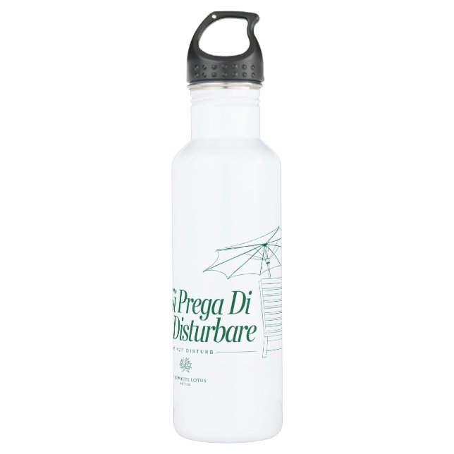 The White Lotus Do Not Disturb Stainless Steel Water Bottle (Front)