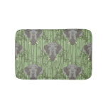 The White Lotus Majestic Elephants Pattern Bath Mat