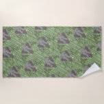 The White Lotus Majestic Elephants Pattern Beach Towel