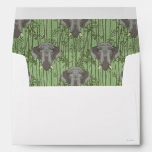 The White Lotus Majestic Elephants Pattern Envelope
