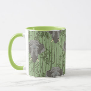 The White Lotus Majestic Elephants Pattern Mug