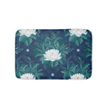The White Lotus Midnight Lotus Pattern Bath Mat