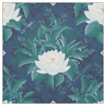 The White Lotus Midnight Lotus Pattern Fabric