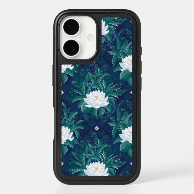 The White Lotus Midnight Lotus Pattern Otterbox iPhone Case (Back)
