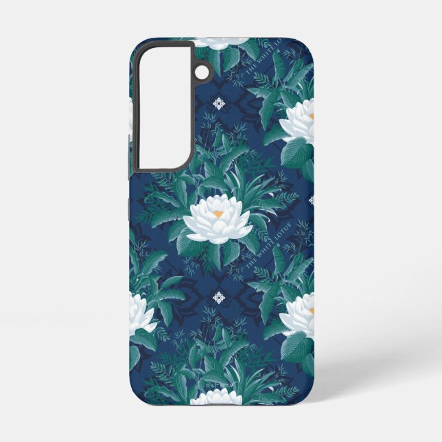 The White Lotus Midnight Lotus Pattern Samsung Galaxy Case (Back)