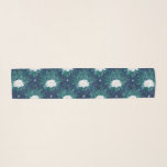 The White Lotus Midnight Lotus Pattern Scarf