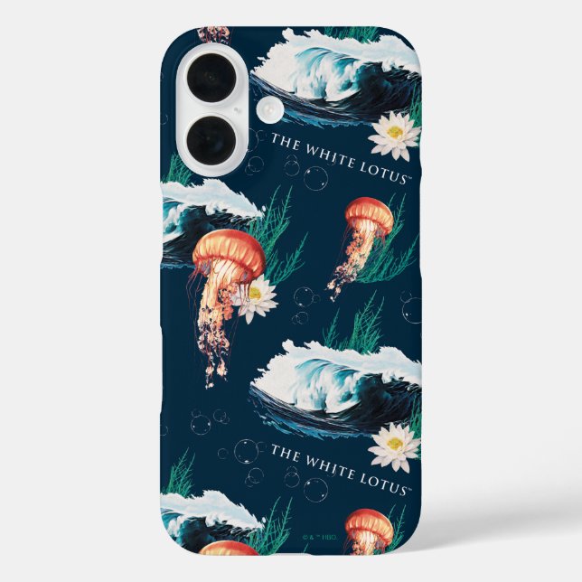 The White Lotus Ocean Jellyfish Pattern Case-Mate iPhone Case (Back)