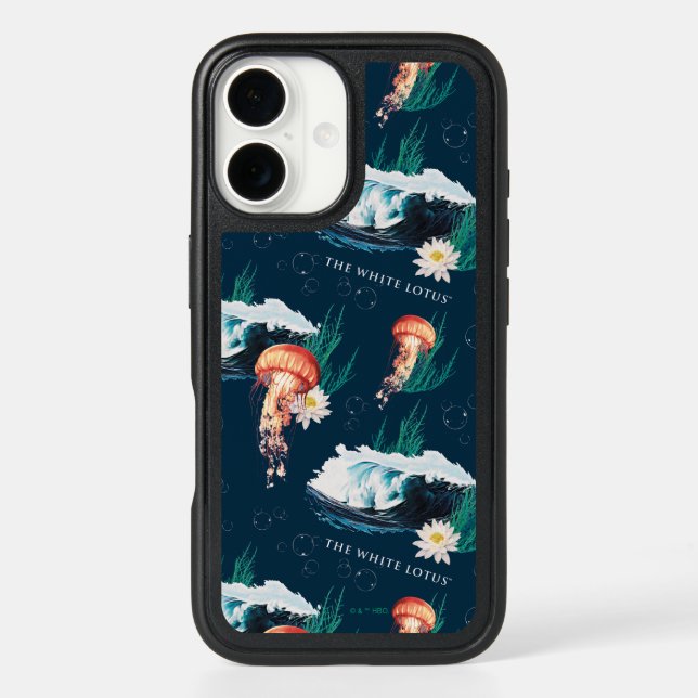 The White Lotus Ocean Jellyfish Pattern Otterbox iPhone Case (Back)