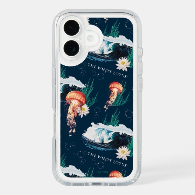 The White Lotus Ocean Jellyfish Pattern Speck iPhone Case (Front)