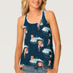 The White Lotus Ocean Jellyfish Pattern Tank Top