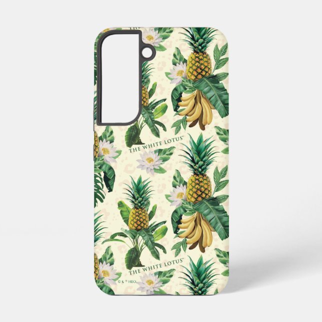 The White Lotus Pineapple Paradise Pattern Samsung Galaxy Case (Back)