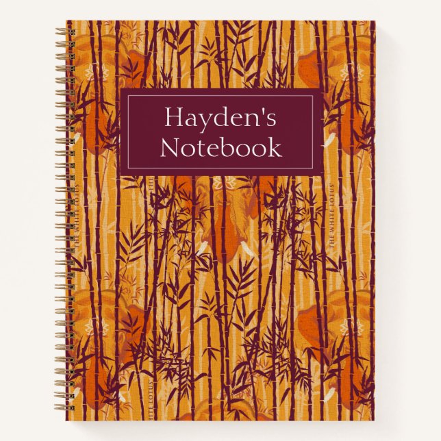 The White Lotus Sunset Safari Pattern Notebook (Front)