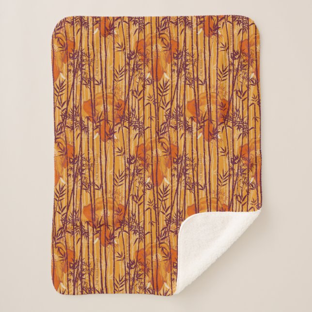 The White Lotus Sunset Safari Pattern Sherpa Blanket (Front)