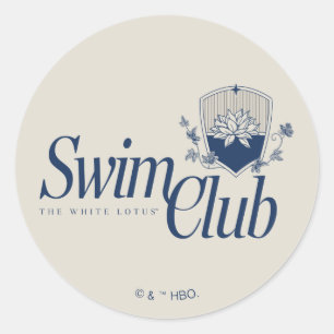 The White Lotus Swim Club Classic Round Sticker