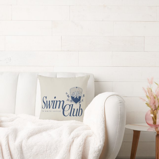 The White Lotus Swim Club Throw Pillow (Couch)