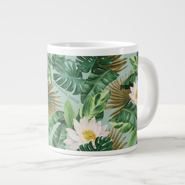 The White Lotus Tropical Canopy Pattern Giant Coffee Mug (Front Right)