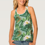The White Lotus Tropical Canopy Pattern Tank Top