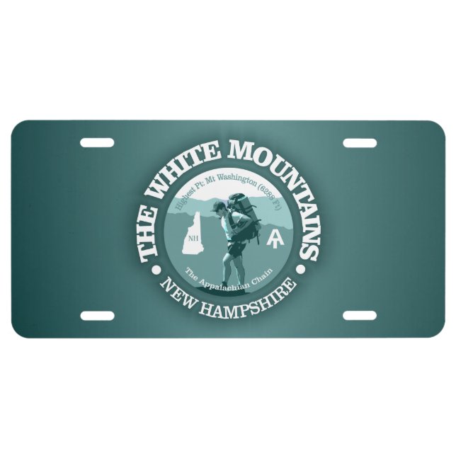 The White Mountains (T) License Plate (Front)