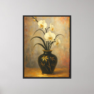 The White Orchids At Rest Canvas Print