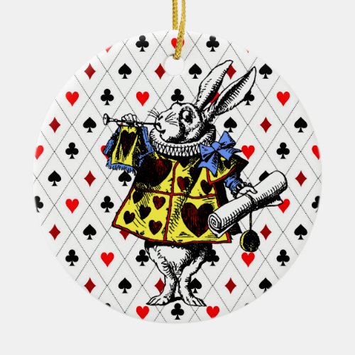 The White Rabbit Alice In Wonderland Ceramic Ornament
