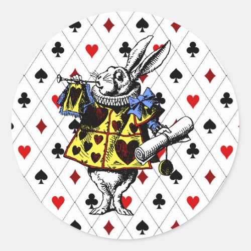 The White Rabbit Alice In Wonderland Classic Round Sticker
