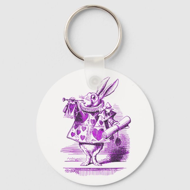 The White Rabbit Alice in Wonderland Keychain (Front)
